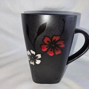 Gibson Elite Evening Blossom Dinnerware Mug Replacement Black White Red Flower
